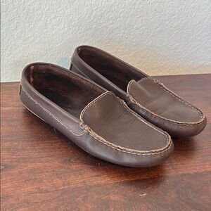 Eddie Bauer Ladies Leather Driving Moccasins size 8